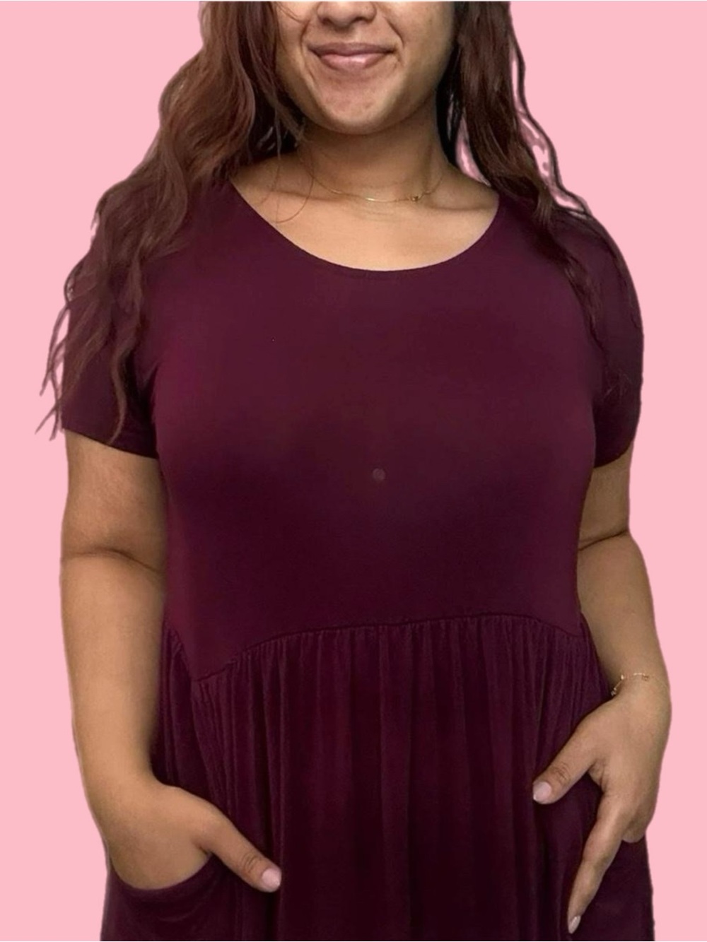 west kei cinched waist midi dress - magenta